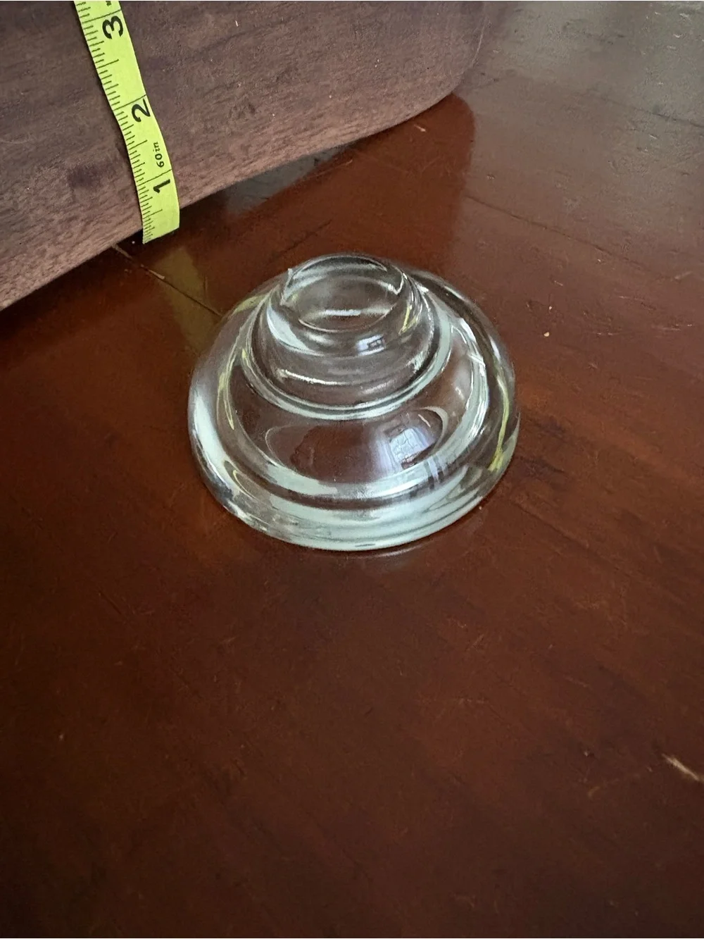 Yankee Candle Clear Glass Votive Holder with Dark Green Votive